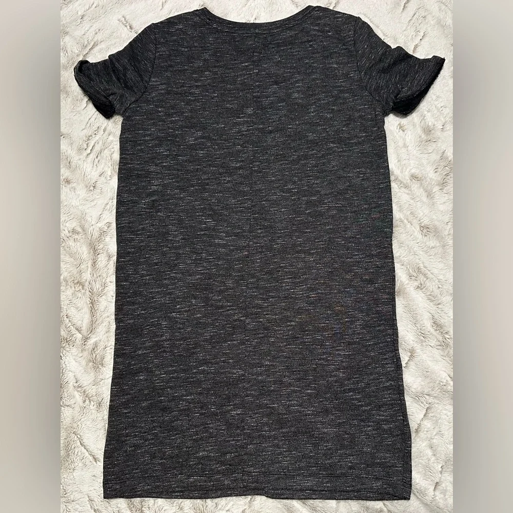 Gap French Terry Cuffed Short Sleeve Mini T-Shirt Dress Marled - Picture 6 of 6
